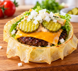 Rice Paper Cheeseburger